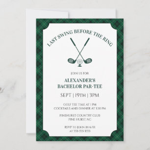 Golf Bachelor Party Invitation