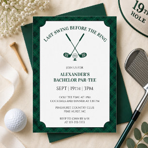 Golf Bachelor Party Invitation