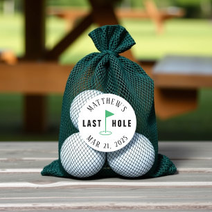 Golf Bachelor Party Last Hole Classic Round Sticker