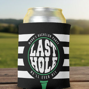 Golf Bachelor Party Last Hole He'll Ever Hit Black Can Cooler
