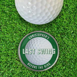 Golf Bachelor Party Last Swing Before the Ring Ball Marker
