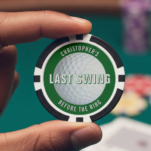 Golf Bachelor Party Last Swing Before the Ring Poker Chips