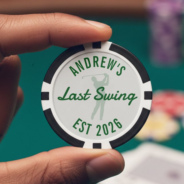 Golf Bachelor Party Last Swing Before the Ring Poker Chips (Creator Uploaded)