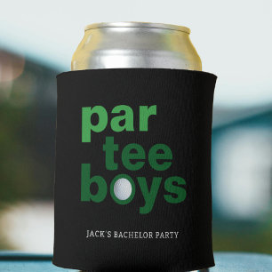 Golf Bachelor Party Par Tee Boys Black Can Cooler