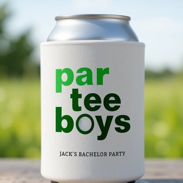 Golf Bachelor Party Par Tee Boys White Can Cooler (Golf Bachelor Party Par Tee Boys White Can Cooler
)