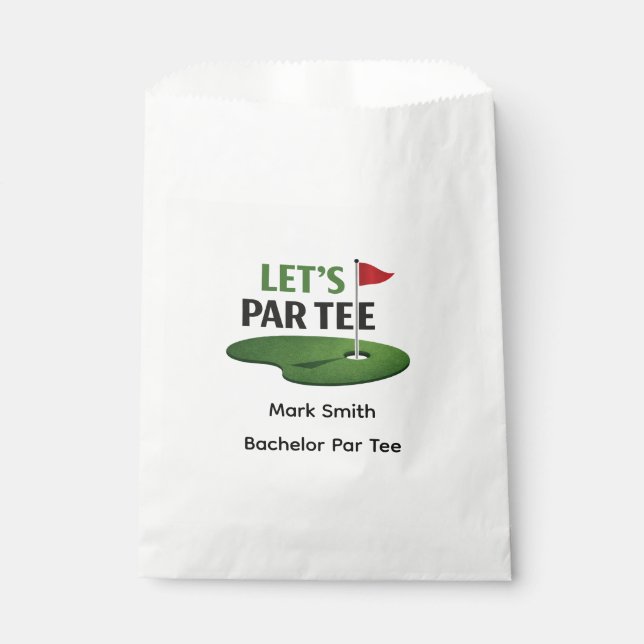 Golf Bachelor themed on green grass Favor Bag (Front)