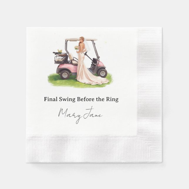 Golf Bachelorette Par-Tee party  Napkins (Front)