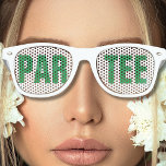 Golf Bachelorette Party Favor Par Tee  Retro Sunglasses<br><div class="desc">Green and white funny golf par tee favor for a golfing themed bachelorette party.</div>