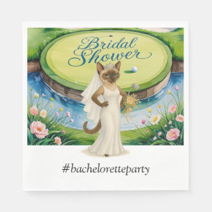 Golf BACHELORETTE party for Cat Lovers Napkins