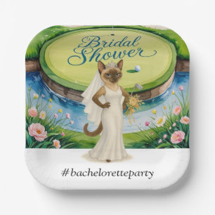 Golf BACHELORETTE party for Cat Lovers Paper Plates