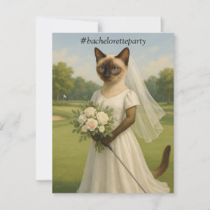 Golf BACHELORETTE party for Cat Lovers Postcard