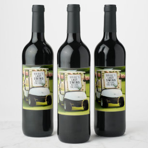 Golf Bachelorette Party for Golfer Wine Label