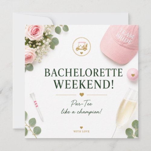 Golf Bachelorette Party  Invitation