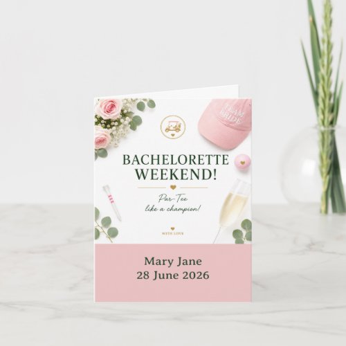Golf Bachelorette Party  Invitation