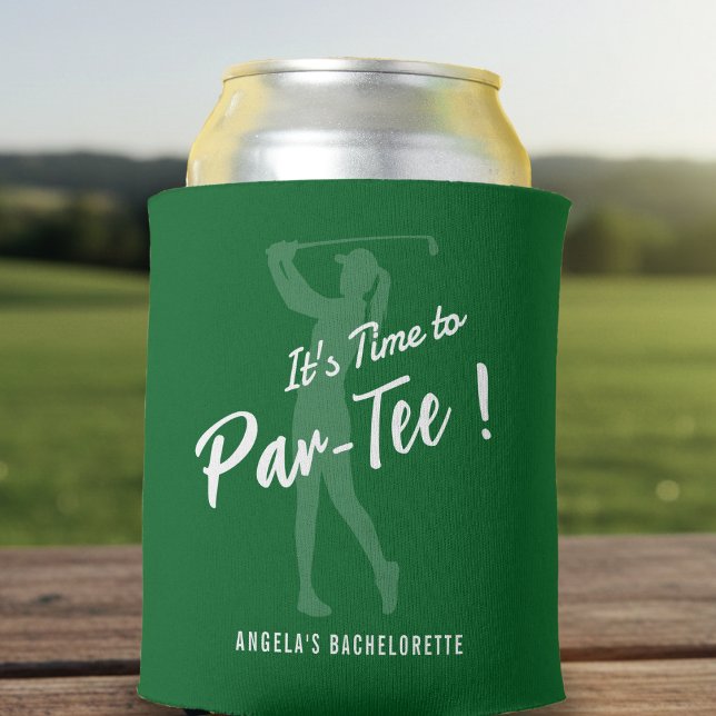 Golf Bachelorette Party It's Time to Par-Tee Can Cooler (Creator Uploaded)