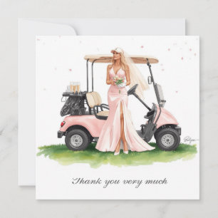 Golf Bachelorette Party on golf course Thank You Card
