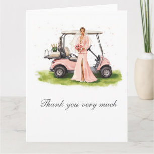 Golf Bachelorette Party on golf course Thank You Card
