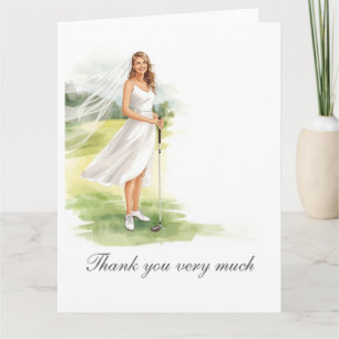 Golf Bachelorette Party on golf course Thank You Card