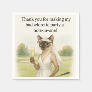 Golf Bachelorette Thank You Cat Lovers  Napkins
