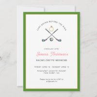 Golf Bachelorette weekend with itinerary