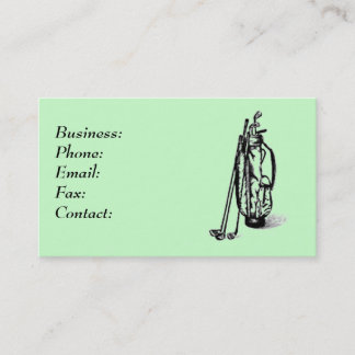 Golf Bag Business Card