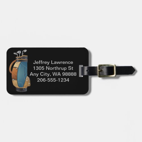 Golf Bag Design Luggage Tags