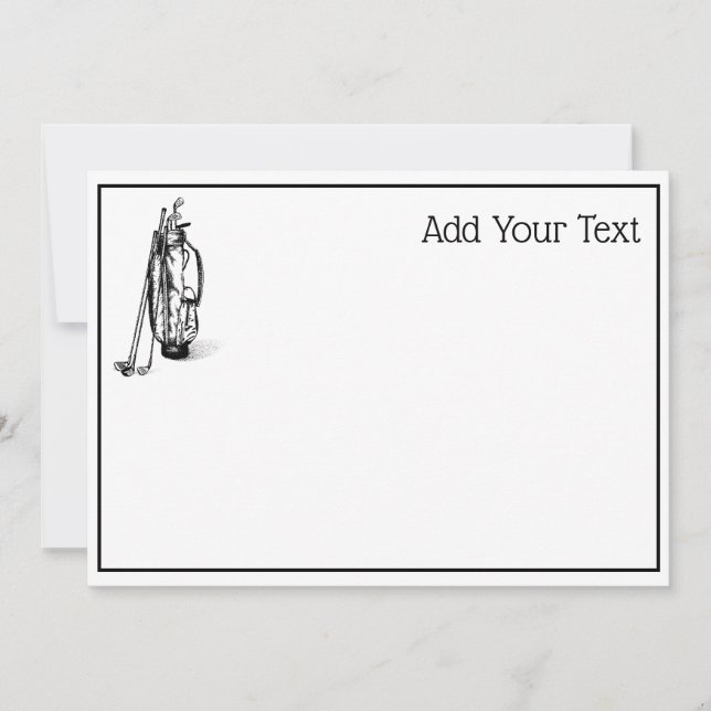 Golf Bag Golf Clubs Black (Front)