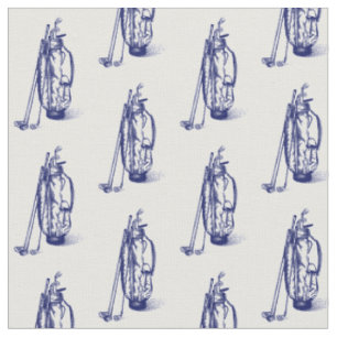 Golf Bag Golf Clubs Blue Fabric