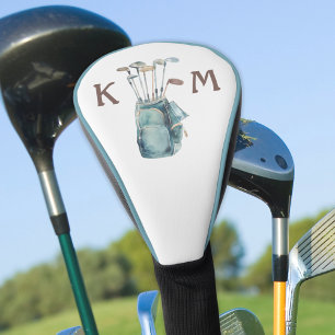Golf Bag Monogram Personalize Modern Casual Driver Head Cover