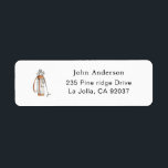Golf bag Sports Golfer return address Label<br><div class="desc">Golf clubs and bag illustrated return address label. Perfect for any golfer,  golf resort,  golf instructor. 
Customize with your name by "Edit this design template" boxes on the right hand side of the item,  or click the blue "Customize it" button to arrange the text,  change the fonts and colors.</div>