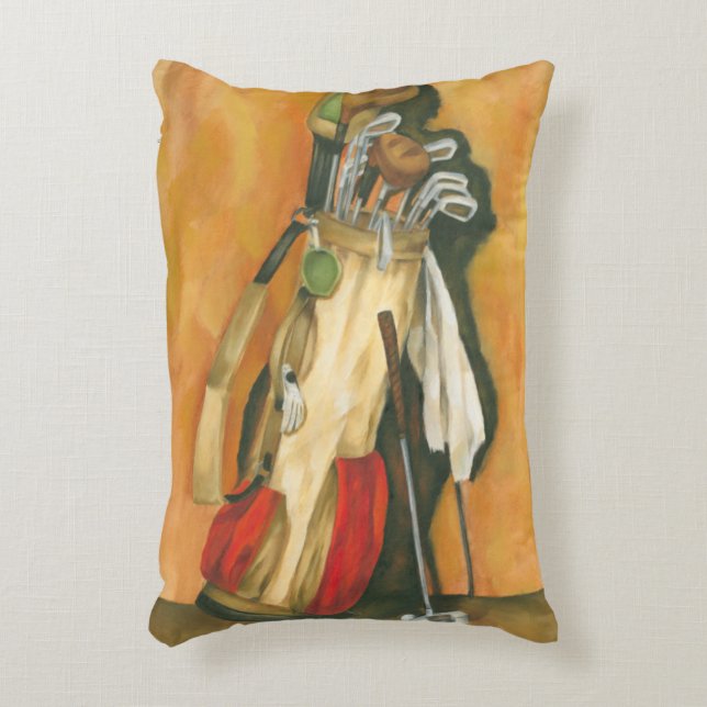Golf Bag with Glove by Jennifer Goldberger Accent Pillow (Front(Vertical))