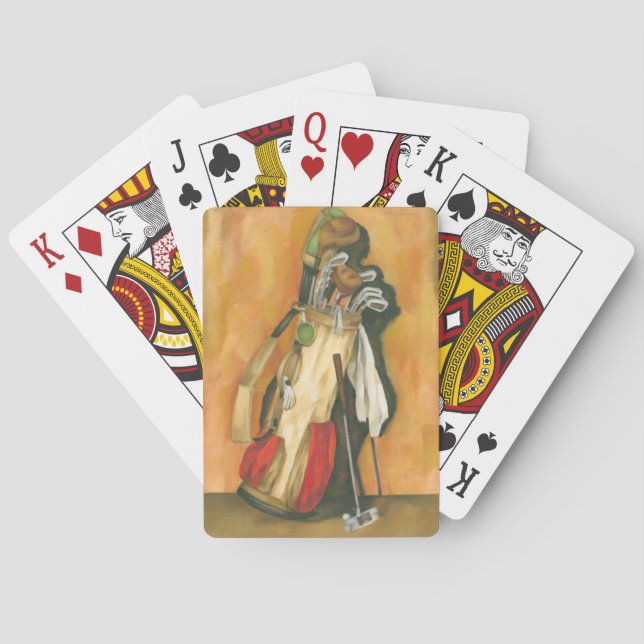 Golf Bag with Glove by Jennifer Goldberger Poker Cards (Back)