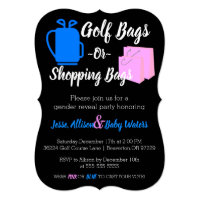 Golf Bags or Shopping Bags Gender Reveal Invite