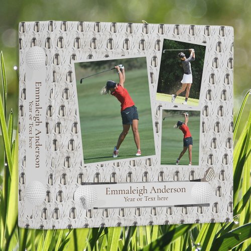 Golf Bags Photo Collage 3 Ring Binder