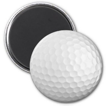 Golf Ball 2 1/2 Inch Round Magnet by Jamlanddesigns at Zazzle