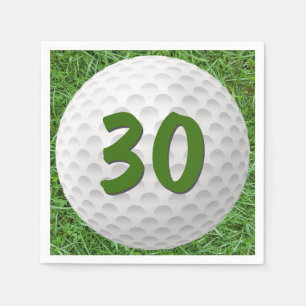 Golf Ball 30th Birthday Napkins