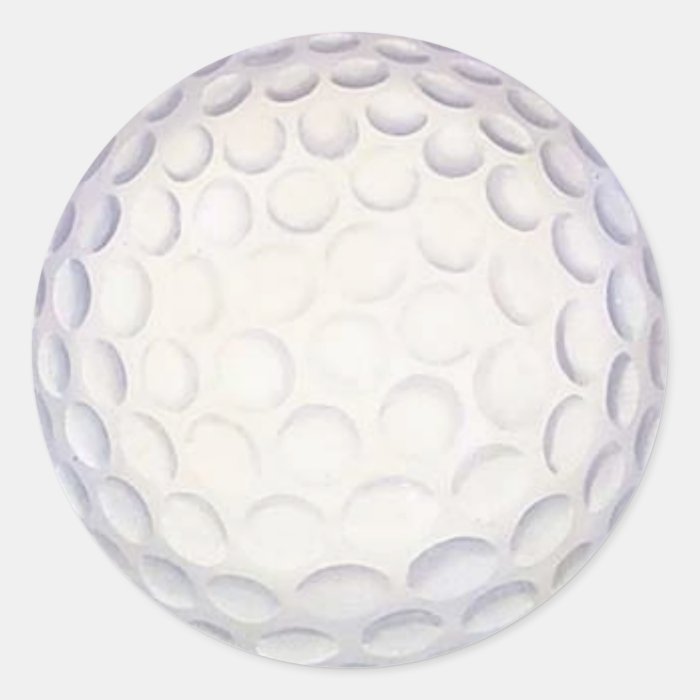 Golf Ball 3D Effect Sports Round Sticker