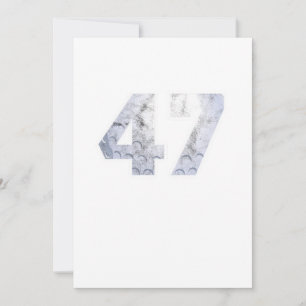 Golf Ball 47 th Birthday Celebration Sport Gift Invitation