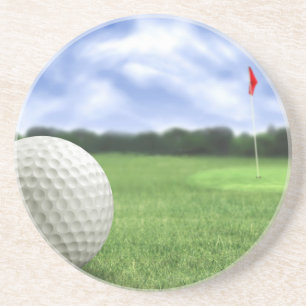 Golf Ball 4 Sandstone Coaster