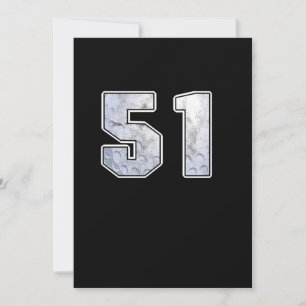 Golf Ball 51 th Birthday Celebration Sport Gift Invitation