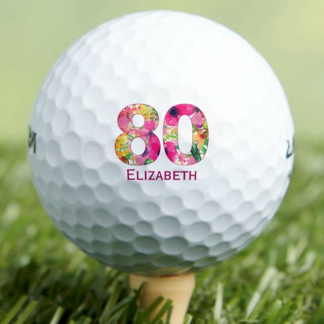 Golf ball 80 years custom golf ball 80th birthday (Creator Uploaded)