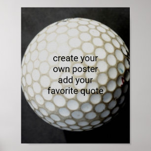 golf ball add your own quote custom wall art