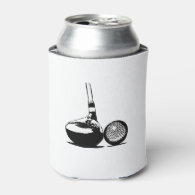 Golf Ball and Club Can Cooler