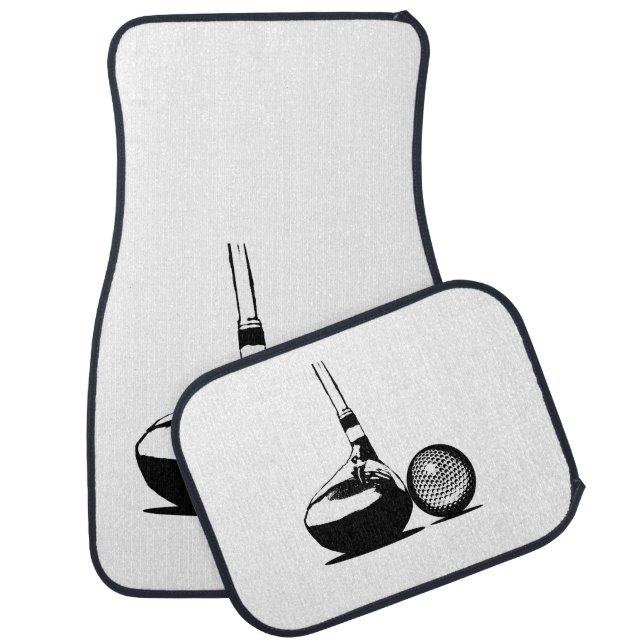 Golf Ball and Club Car Floor Mat (Set)