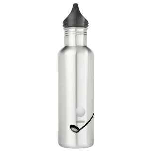 Golf Ball and Club Graphic Water Bottle