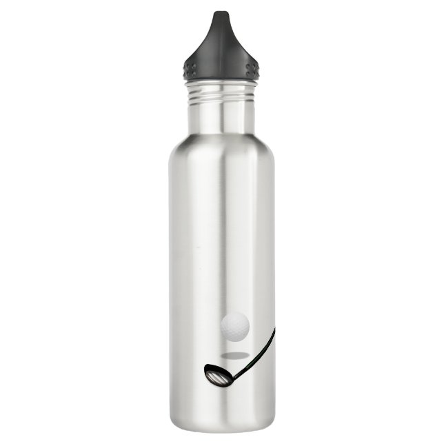 Golf Ball and Club Graphic Water Bottle (Left)