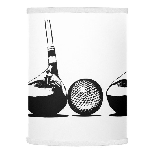 Golf Ball and Club Lamp Shade (Left)