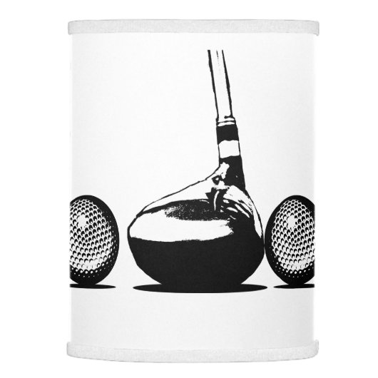 Golf Ball and Club Lamp Shade (Right)