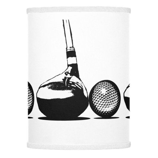 Golf Ball and Club Lamp Shade (Front)