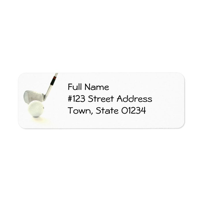Golf Ball and Club Mailing Lael Label